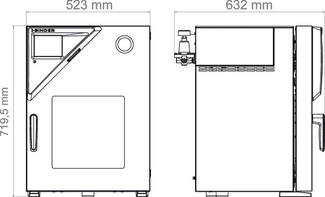 Binder VDL 23 biztonsági vákuum szárítószekrény