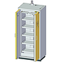 DÜPERTHAL Type 90 Classic PRO L safety storage cabinet with classical door handle & 5 pull-out shelves