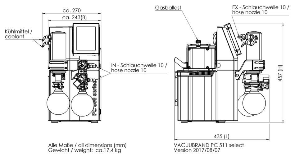 Vacuubrand PC 511 SELECT membrán vákuumszivattyú