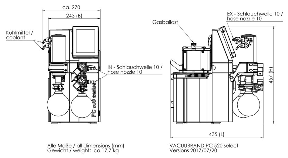 Vacuubrand PC 520 SELECT membrán vákuumszivattyú