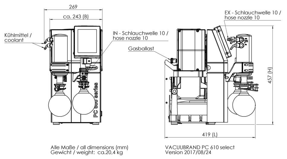 Vacuubrand PC 610 SELECT membrán vákuumszivattyú