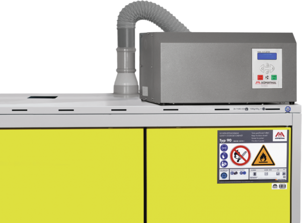 Düperthal biztonsági légszűrő berendezés ventilátorral, ATEX minősítéssel