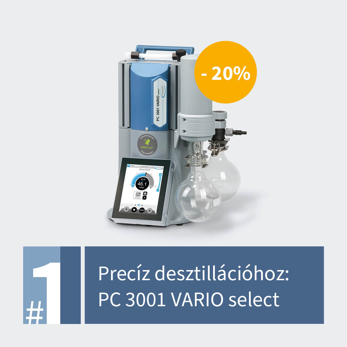 Vacuubrand PC 3001 VARIO SELECT membrán vákuumszivattyú