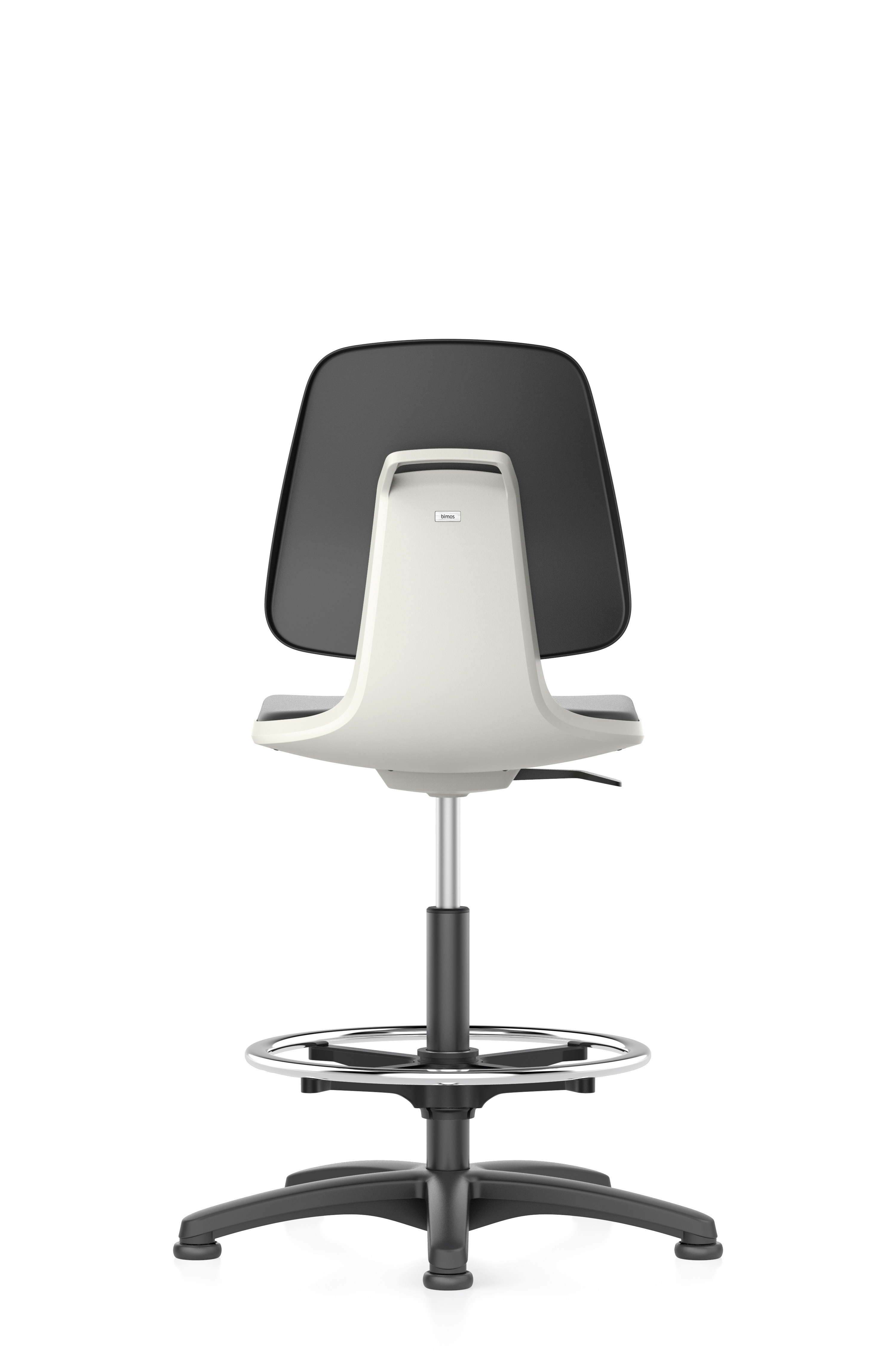 Bimos Labsit 3 laboratóriumi szék csúszótalpas kivitelben, lábtartó gyűrűvel