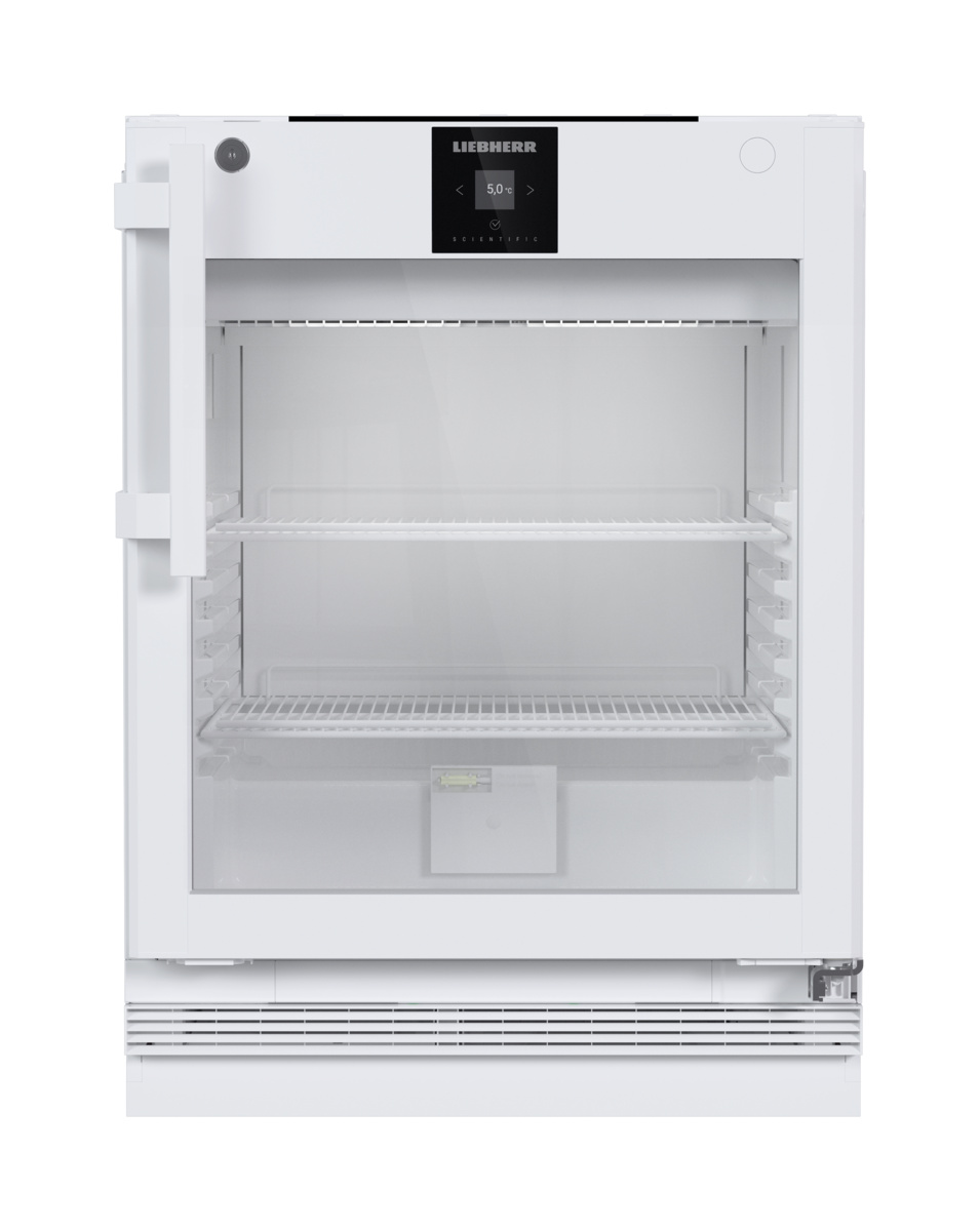 Liebherr SRUvg 1011 pult alá építhető laboratóriumi hűtő üvegajtóval