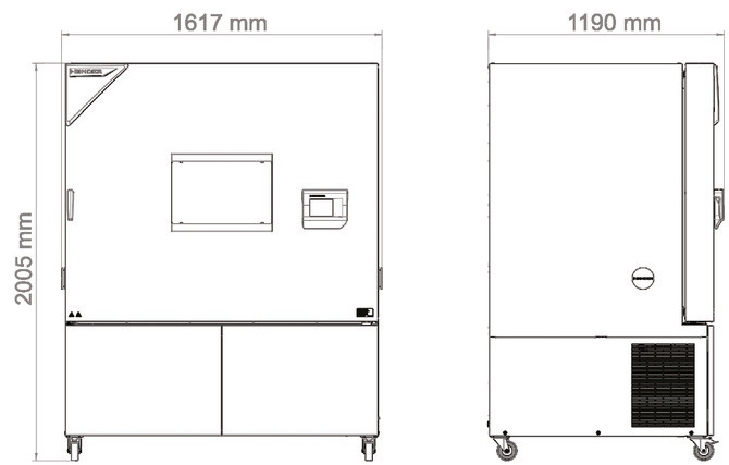 Binder MKF720 CO₂ környezetszimulációs tesztkamra párásítással