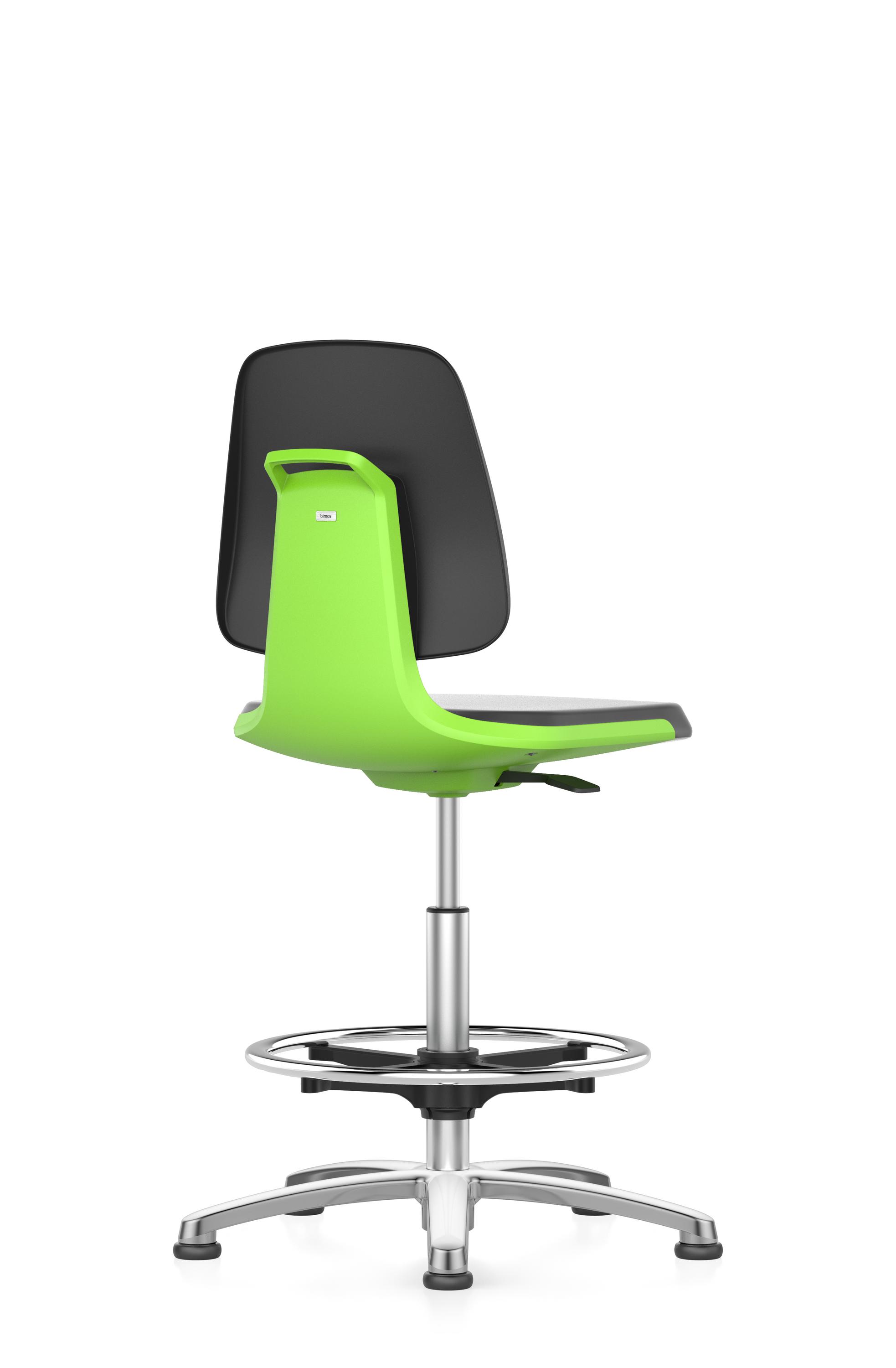 LABSIT_3_9121_INTEGRAL-FOAM_BLACK_GLIDES_SEAT-SHELL-GREEN_ALUMINIUM-POLISHED_R1