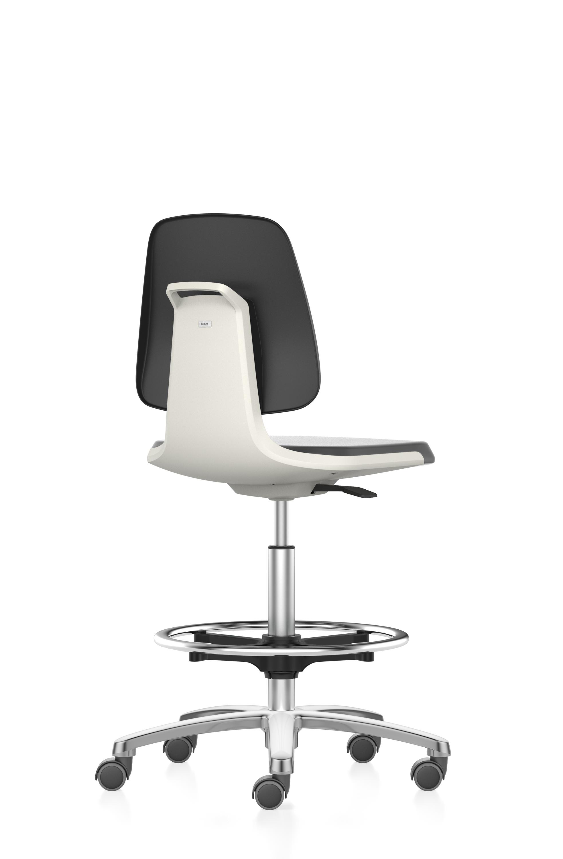 LABSIT_4_9125_INTEGRAL-FOAM_BLACK_STOP-AND-GO-CASTORS_SEAT-SHELL-WHITE_ALUMINIUM-POLISHED_R1