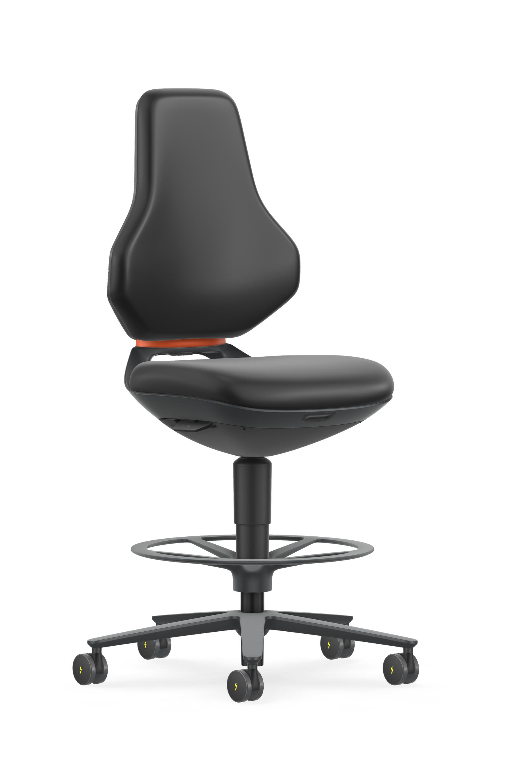 LABORATORY_TEXON_4_9175_MAGIC-ARTIFICIAL-LEATHER_BLACK_STOP&amp;GO_CASTORS_ALUMINIUM-ANTHRACITE_S1