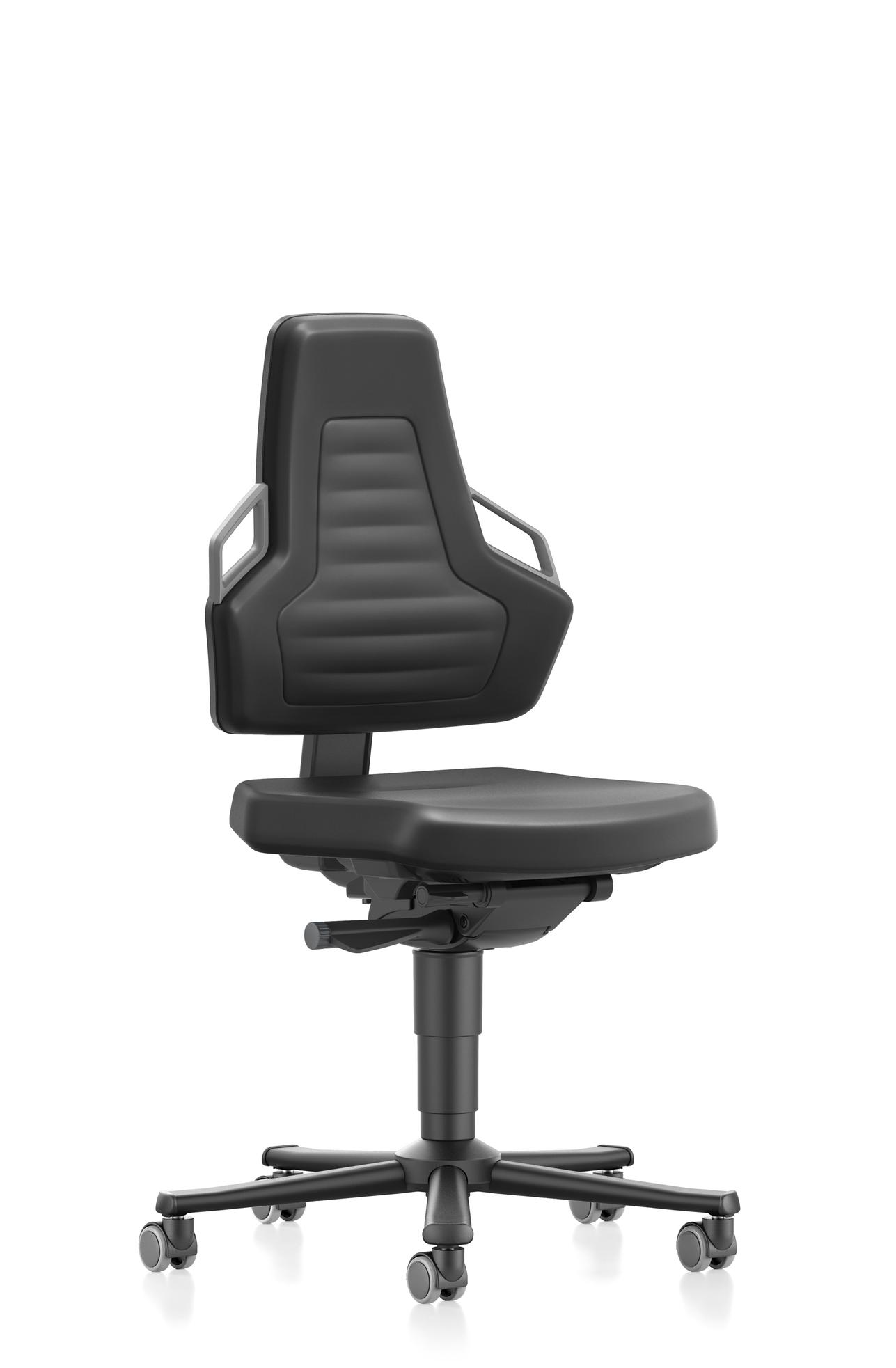 LABORATORY_NEXXIT_2_9033_INTEGRAL-FOAM_BLACK_CASTORS_COLOUR-HANDLES-GREY_STEEL_S1
