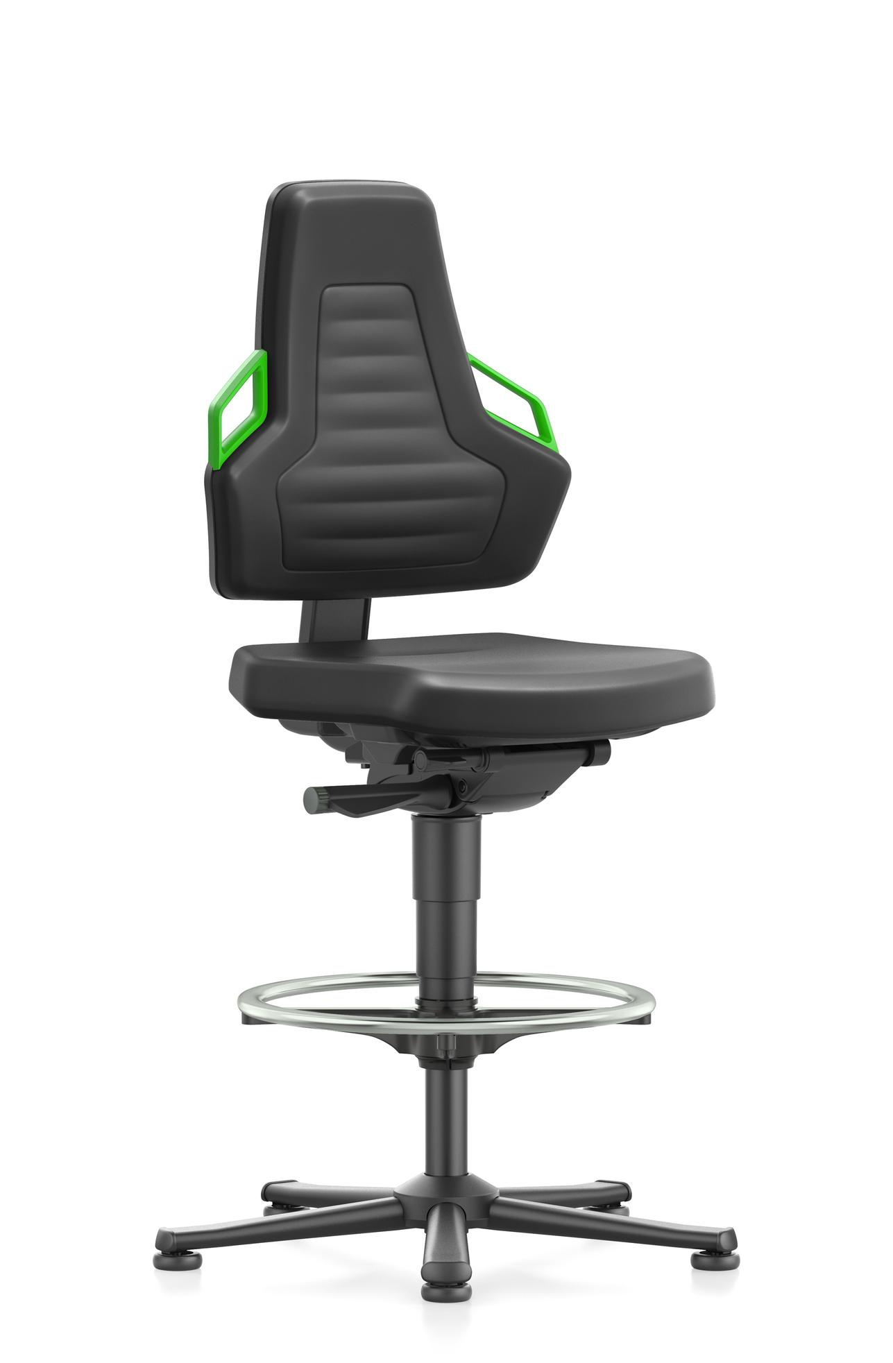 LABORATORY_NEXXIT_3_9031_INTEGRAL-FOAM_BLACK_GLIDES_COLOUR-HANDLES-GREEN_STEEL_S1