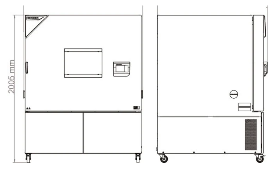 Binder MKF 1020 CO₂ környezetszimulációs tesztkamra párásítással