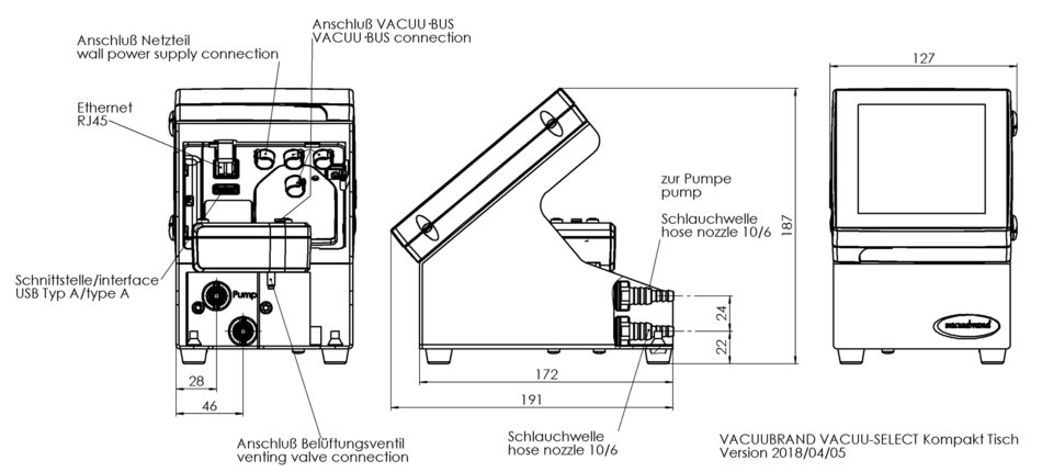 Vacuubrand VACUU•SELECT COMPLETE vákuumszabályozó