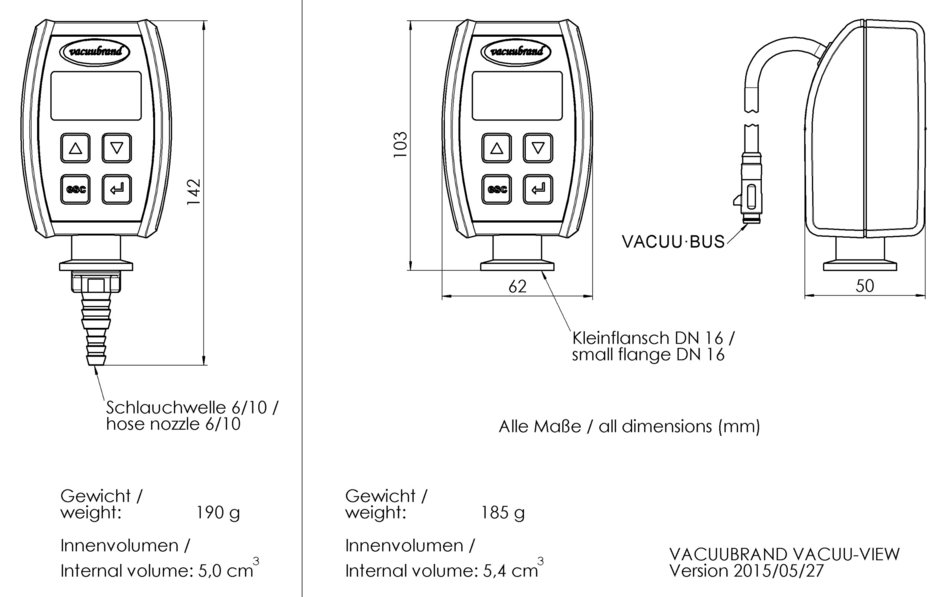 Vacuubrand VACUU•VIEW vákuummérő