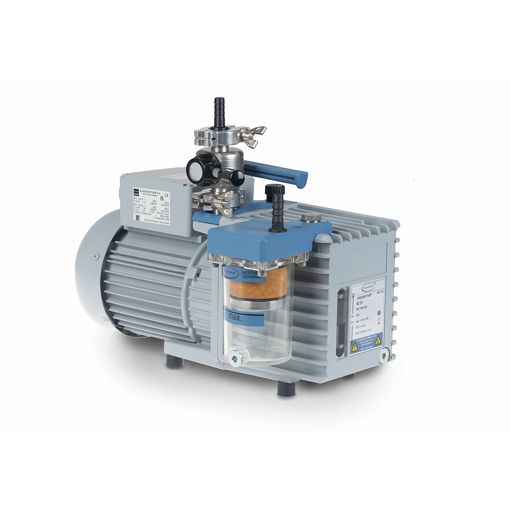 Vacuubrand Rotary vane pump package RZ 2.5 with oil mist filter and butterfly valve VS 16