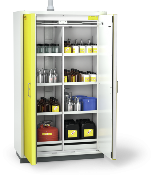 DÜPERTHAL Type 90 Classic Standard XL safety storage cabinet with classical door handle &amp; 2 storage areas per storage levels