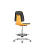 LABSIT_3_9121_INTEGRAL-FOAM_BLACK_GLIDES_SEAT-SHELL-ORANGE_ALUMINIUM-POLISHED_R1