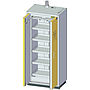 DÜPERTHAL Type 90 Classic PRO L safety storage cabinet with one-hand door handle & 5 pull-out shelves