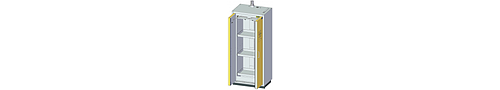 DÜPERTHAL Type 90 Classic PRO L safety storage cabinet with one-hand door handle & 3 pull-out shelves