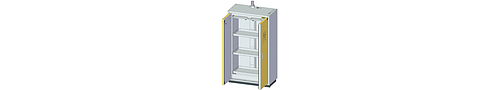 DÜPERTHAL Type 90 Classic PRO XL safety storage cabinet with one-hand door handle & 3 pull-out shelves